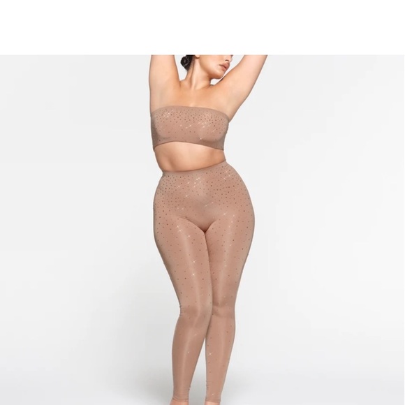 Skims, jelly, sheer high waisted leggings size large - Picture 3 of 6